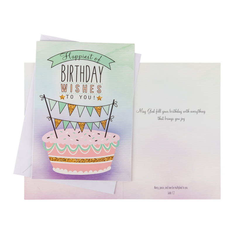 Single Cards: Birthday, Wishes, Happiest of Birthday Wishes to you (Set of 6)