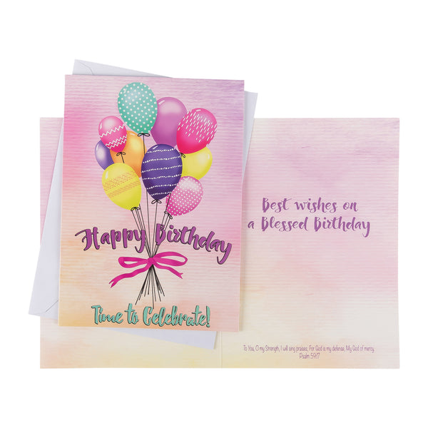 Single Cards: Birthday, Time to Celebrate (Set of 6)