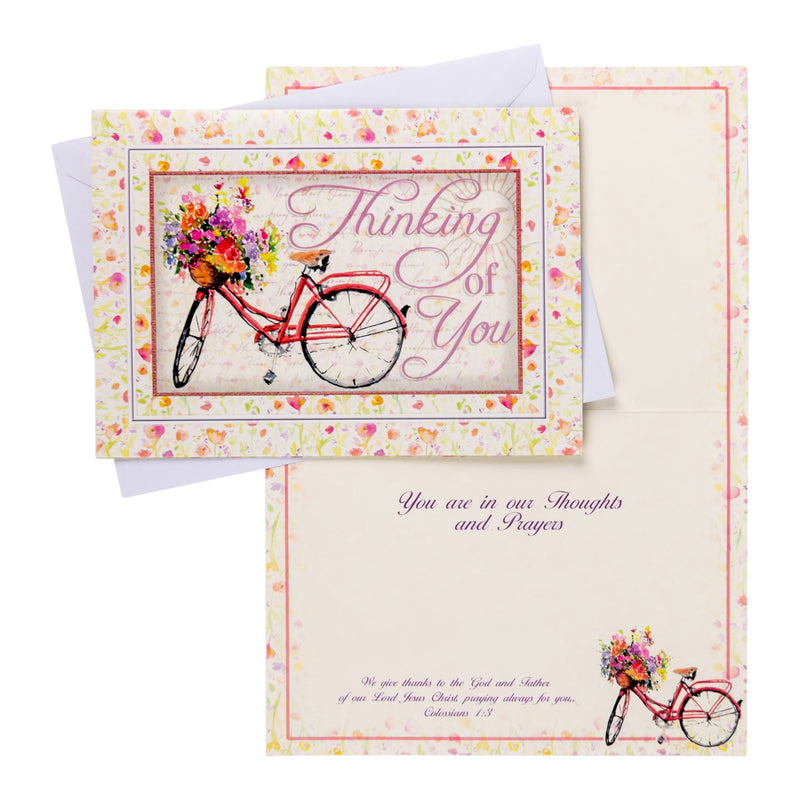 Single Cards: Thinking of You, Bicycle Colossians 1:3 (Set of 6)