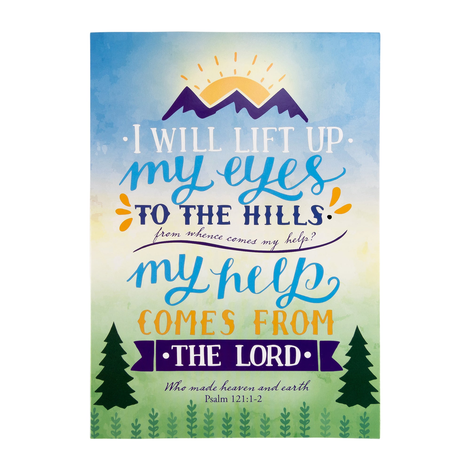 Single Cards: Inspiration, I Will Lift Up My Eyes To The Hills (Set of 6)