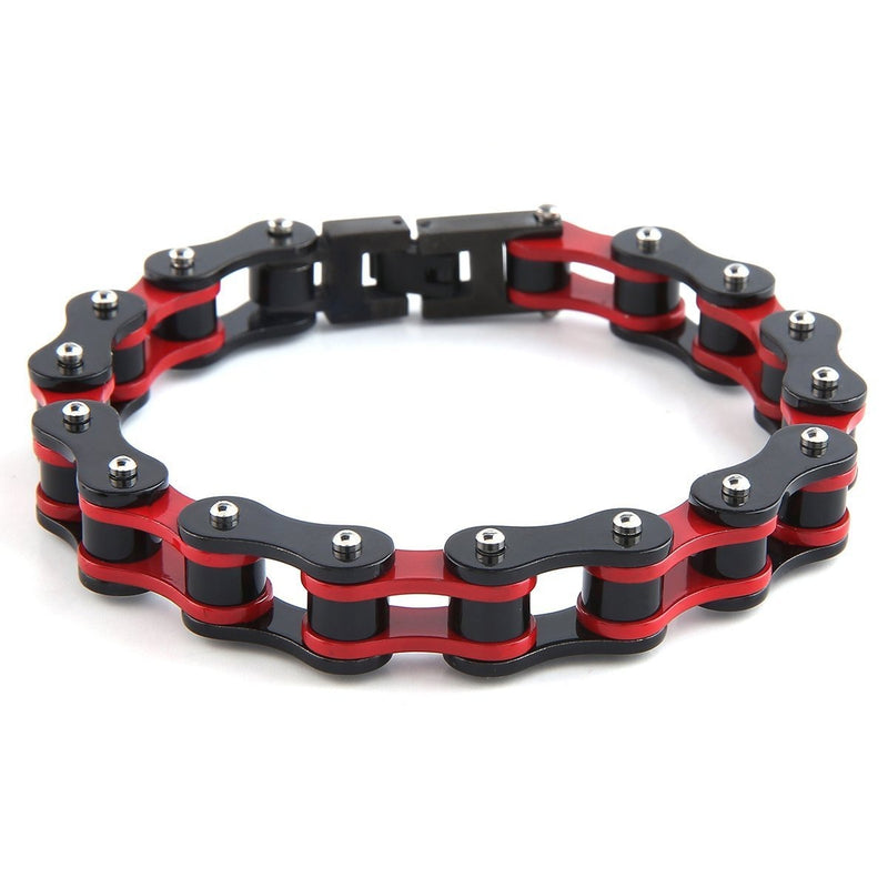 Dakata Bike Chain Bracelet Red and Black by Mad Style Wholesale
