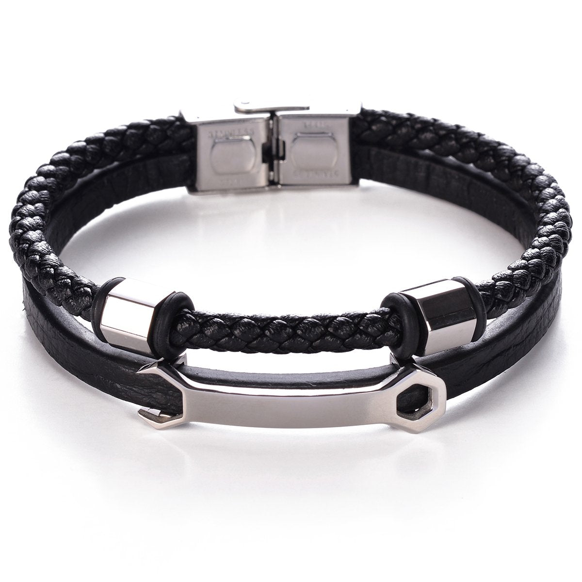 Wrenched Leather Bracelet