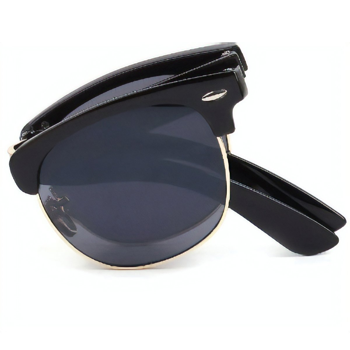 Thom Browne TB814 Flip-Up Sunglasses Matte Navy/White Gold at CareOfCarl.c