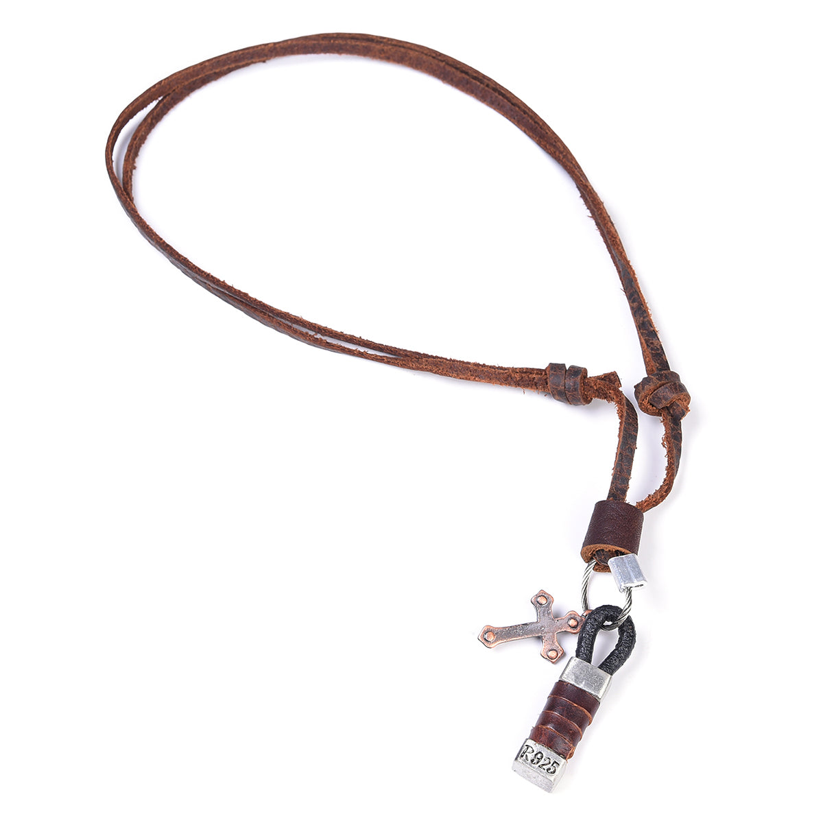 Leather Loop and Hook Necklace - Nicole Brayden Gifts