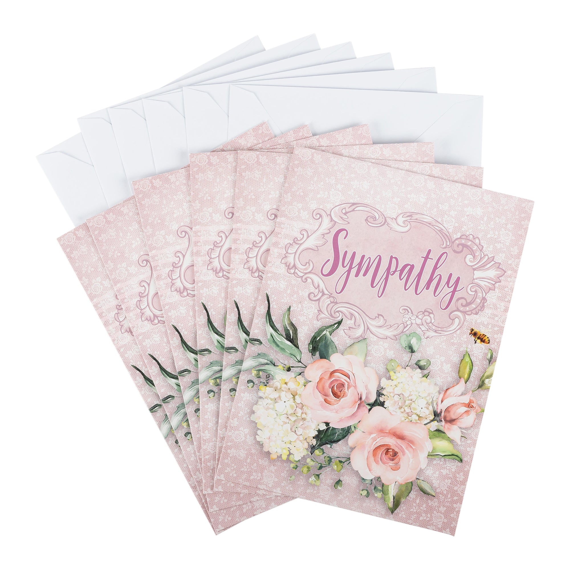 Single Cards: Sympathy Floral 2 Thessalonians 2:16-17 (Set of 6)