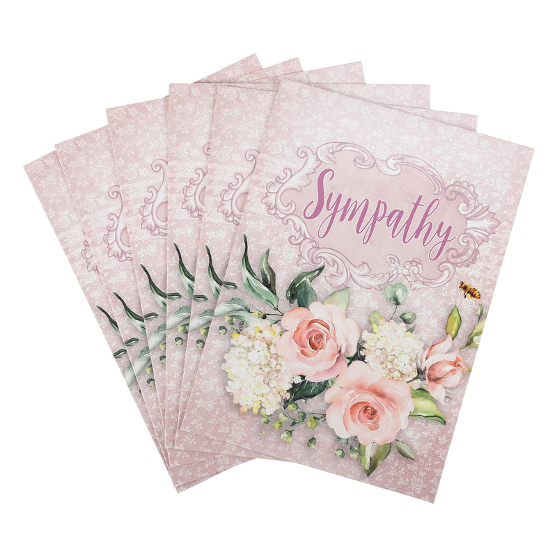 Single Cards: Sympathy Floral 2 Thessalonians 2:16-17 (Set of 6)