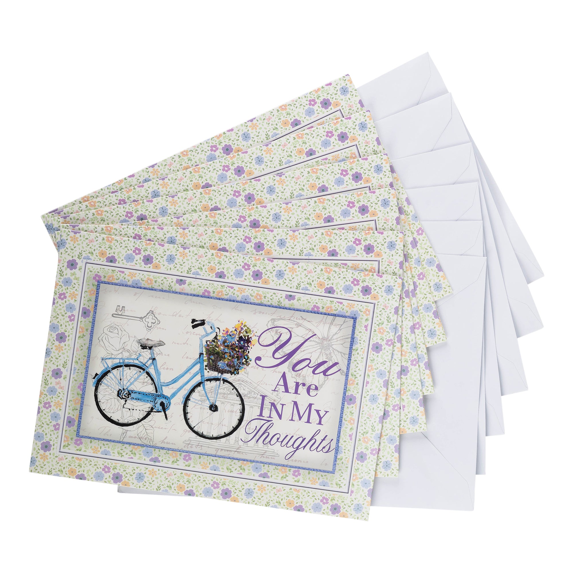 Single Cards: Thinking of You, Bicycle Ephesians 1:3 (Set of 6)