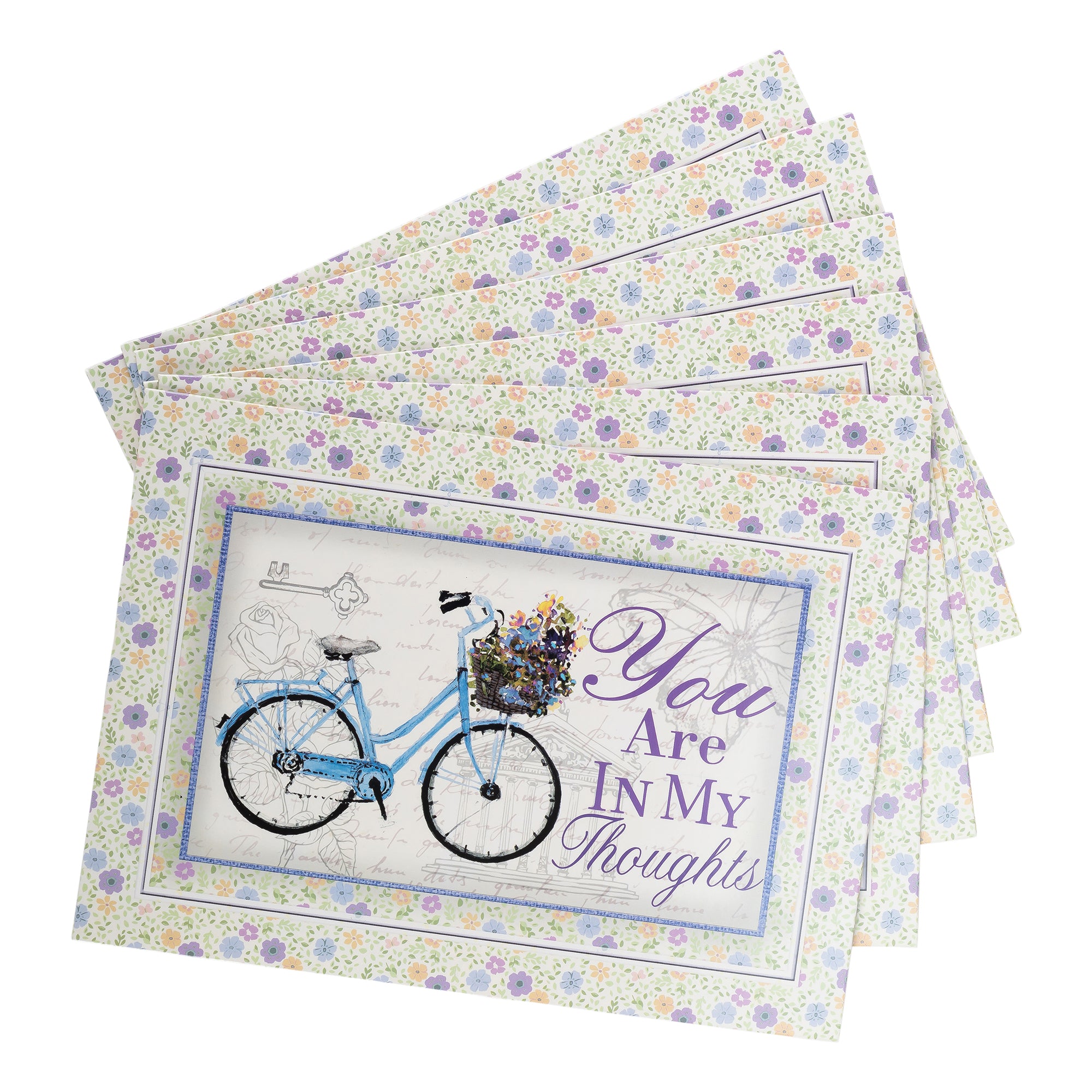 Single Cards: Thinking of You, Bicycle Ephesians 1:3 (Set of 6)