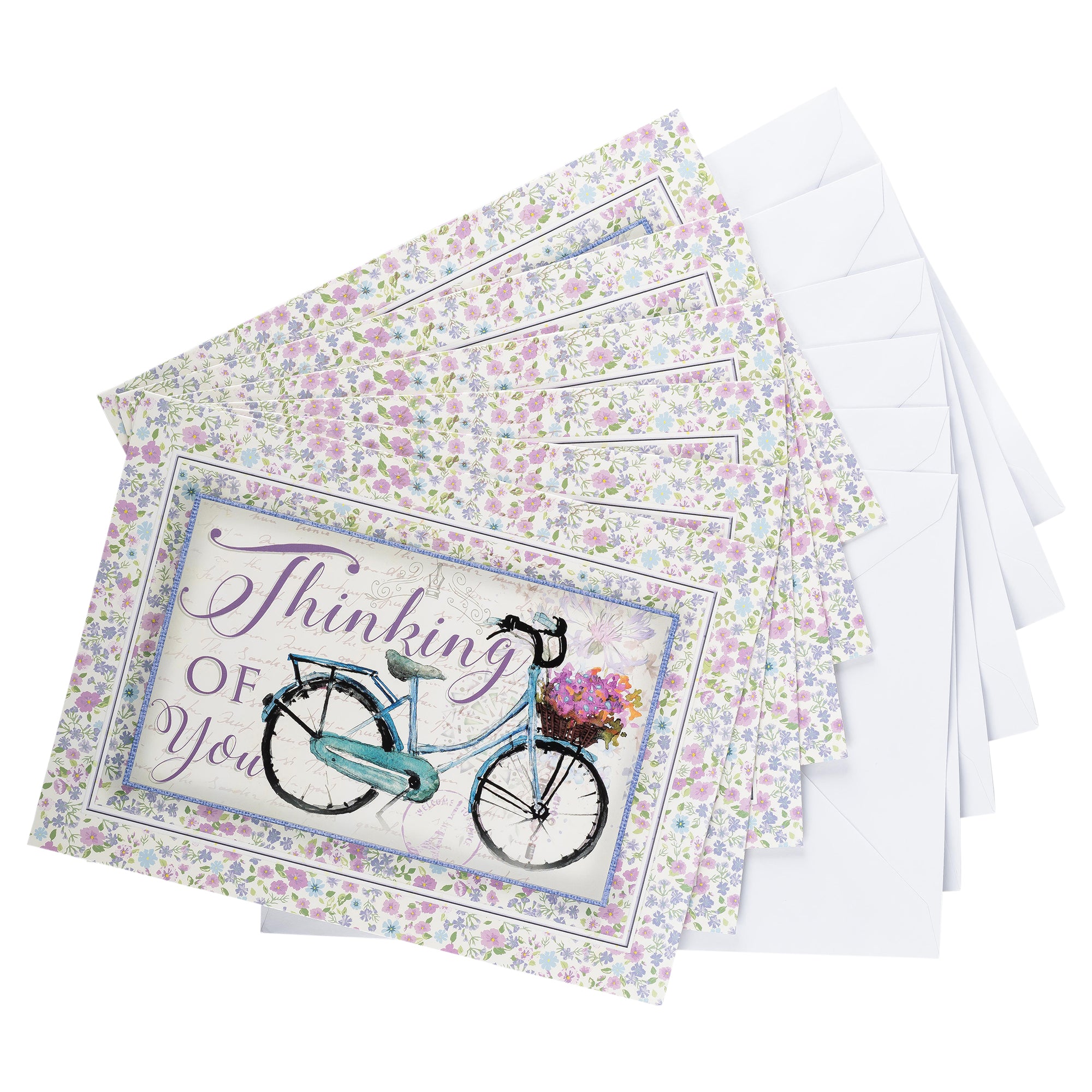 Single Cards: Thinking of You, Bicycle Ephesians 1:3 (Set of 6)