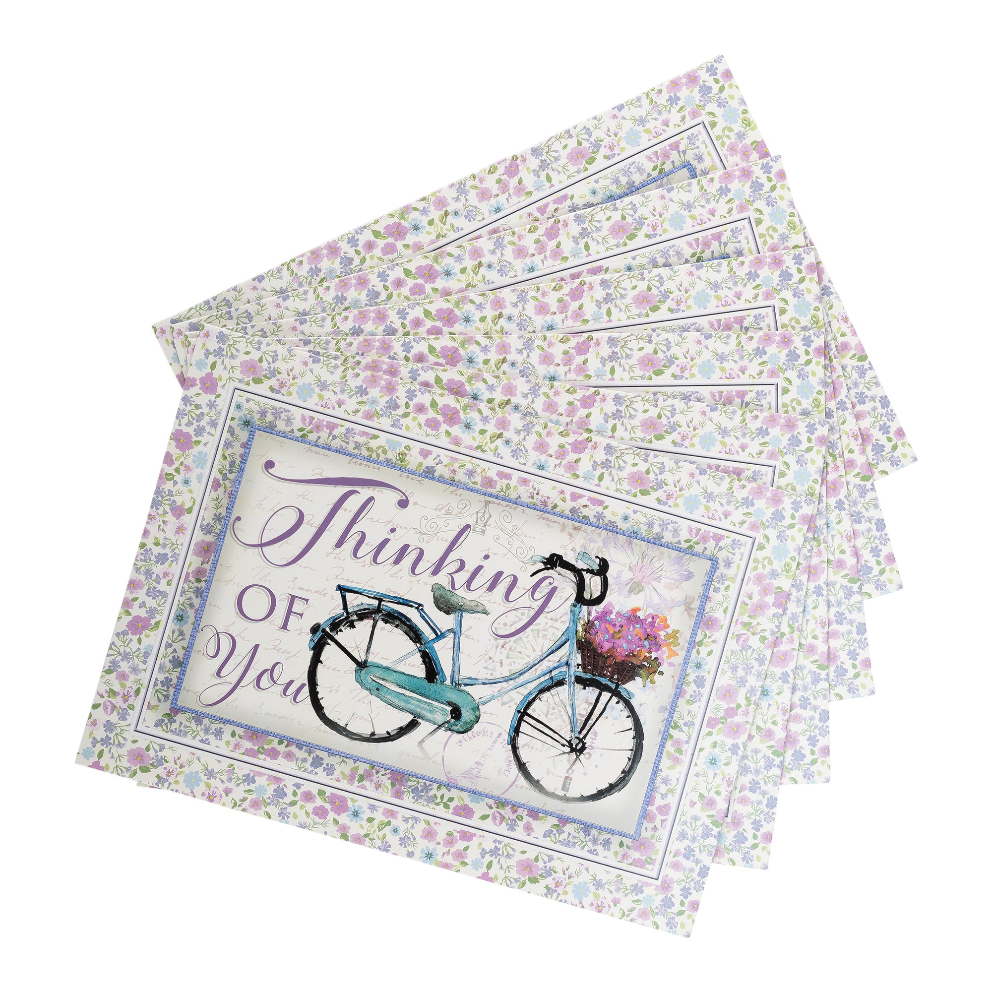 Single Cards: Thinking of You, Bicycle Ephesians 1:3 (Set of 6)