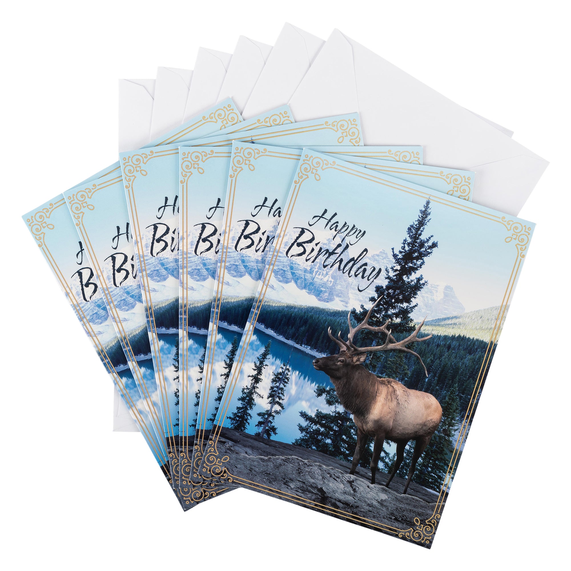 Single Cards: Birthday, Elk, Have a Blessed Birthday (Set of 6)