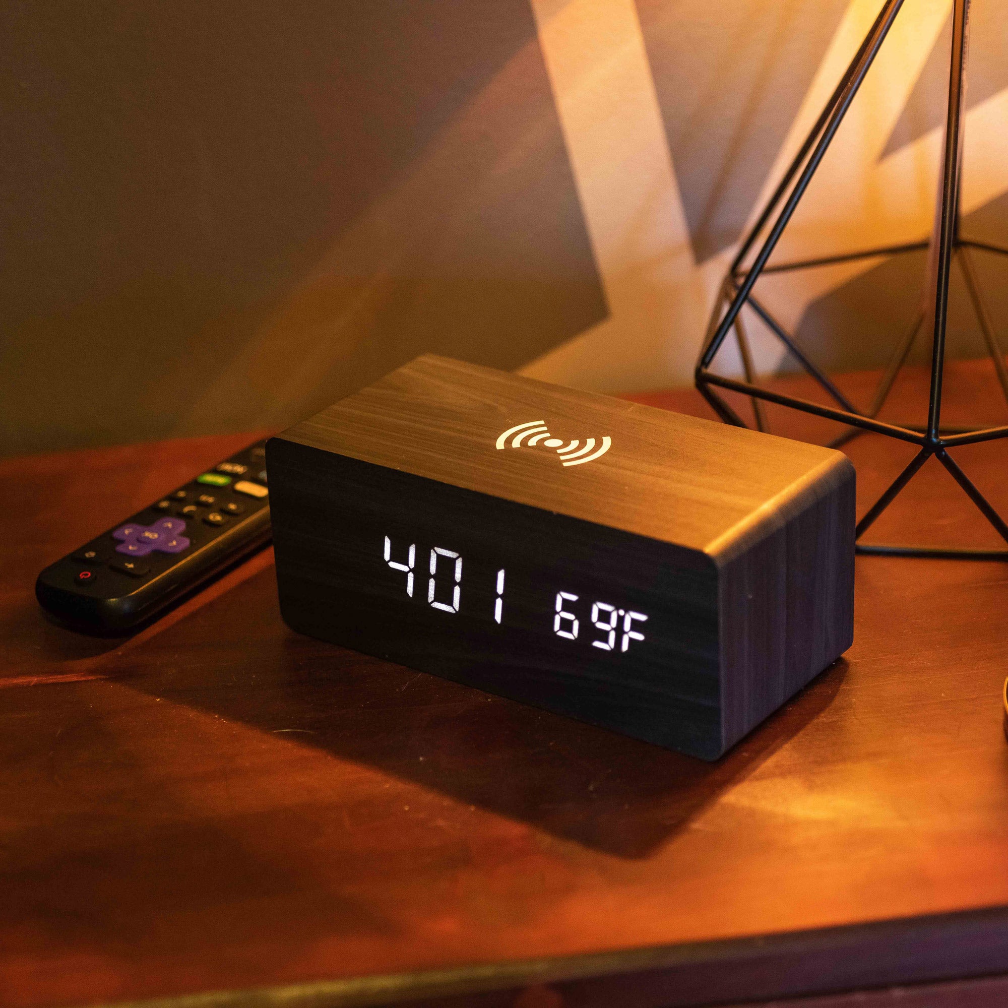 Alarm Clock with Wireless Charging Station
