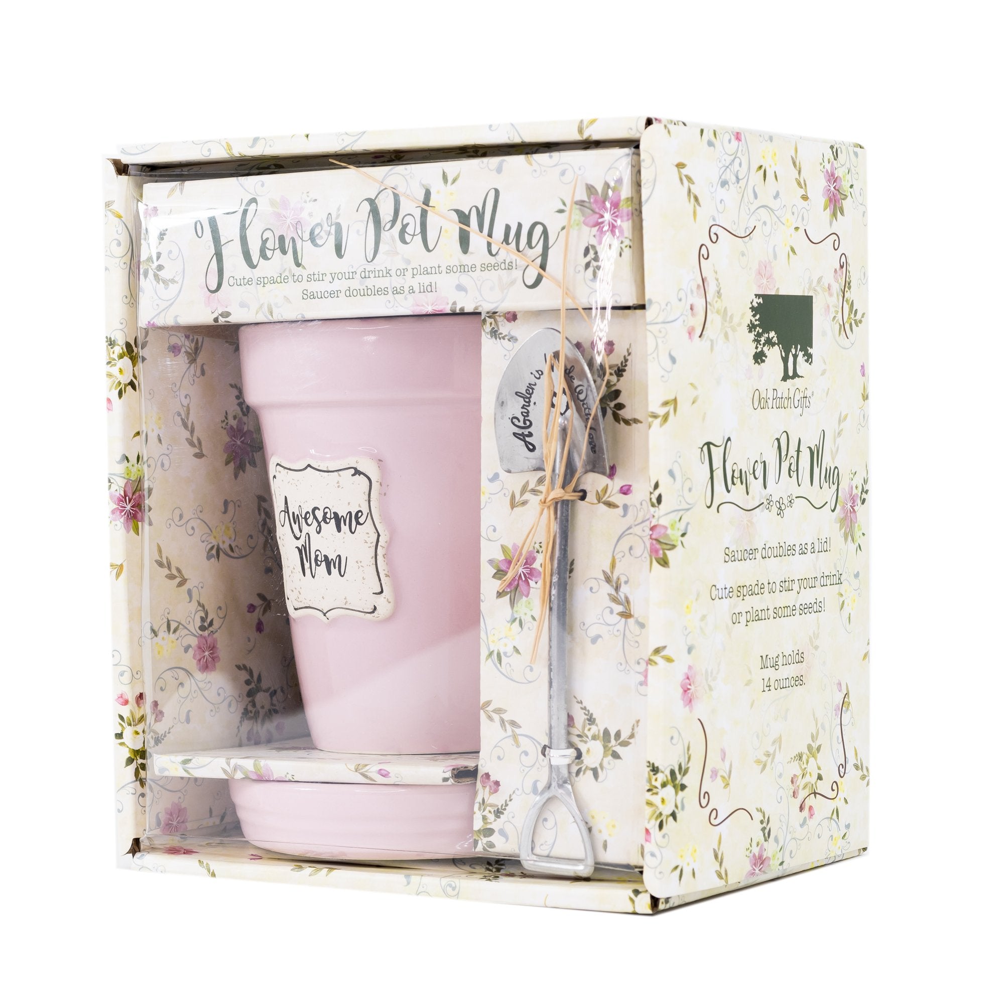 Pink Flower Pot Mug - "Awesome Mom"