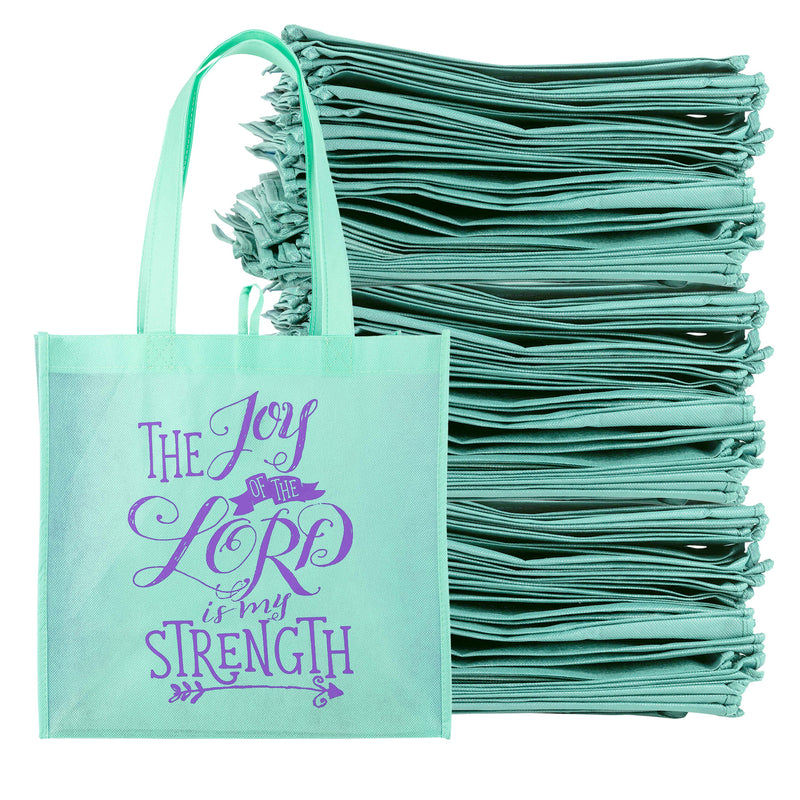 Eco Tote: Teal Blue: The Joy Of The Lord Is My Strength