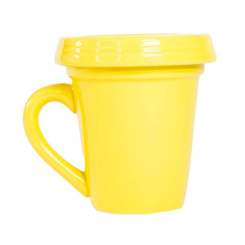 Yellow Flower Pot Mug w/Scripture - "Hello Sunshine"