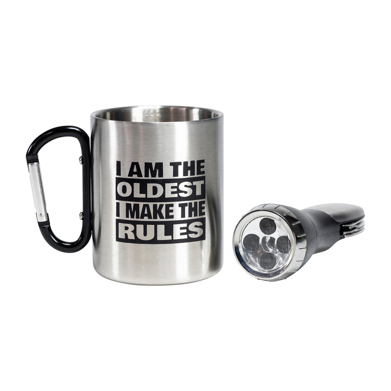 I am the oldest, I make the rules Gift Set : Flashlight & Mug Gift Set