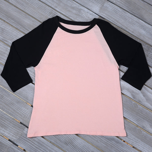 M2O: Pink/Black S/M Baseball T-Shirt