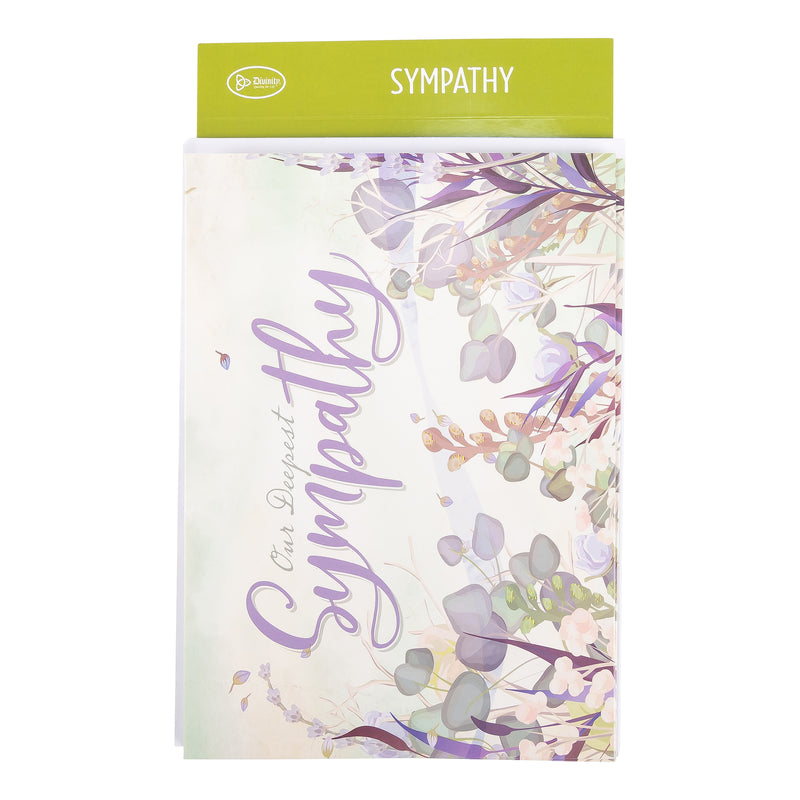 Single Cards - Sympathy - Floral Psalm 42:8 (6 pk)