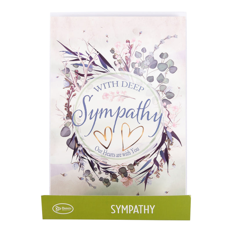 Single Cards - Sympathy - Wreath Psalm 55:1 (6 pk)