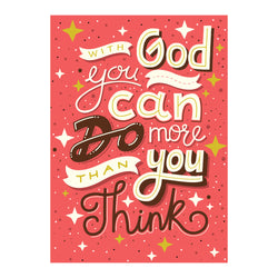 Single Cards - Encouragement - With God Philippians 4:13 (6 pk)