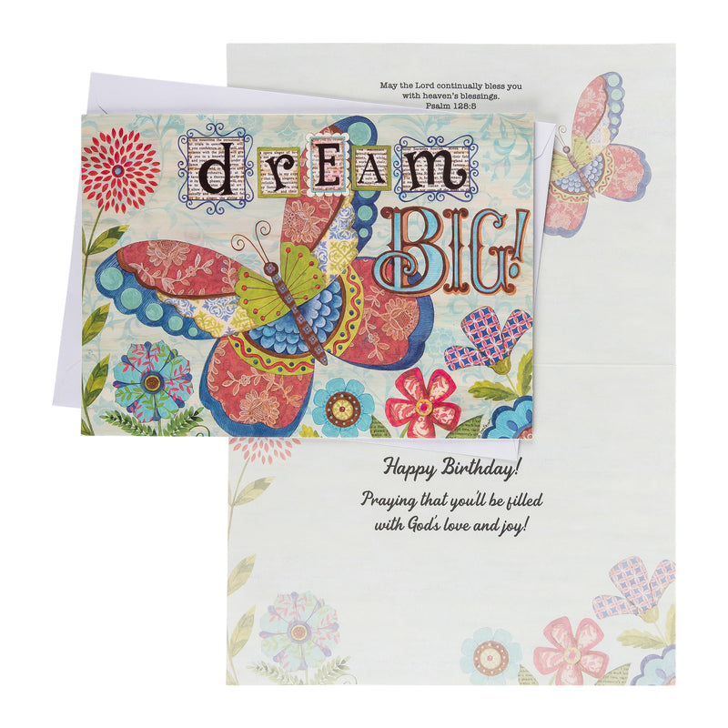 Single Cards - Birthday - Dream Big Psalm 128:5 (6 pk)