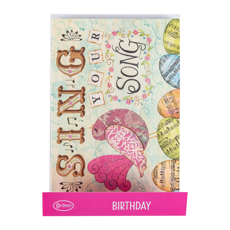 Single Cards - Birthday - Sing Your Song Psalm 118:24 (6 pk)