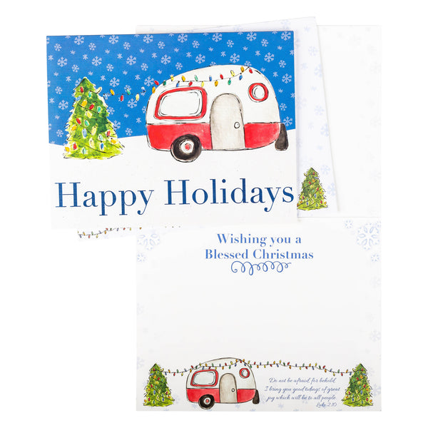 Boxed Christmas Cards: Happy Camper Holiday
