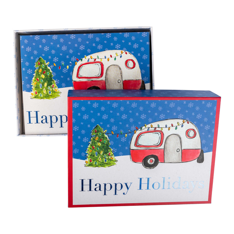Boxed Christmas Cards: Happy Camper Holiday