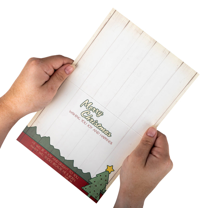 Boxed Christmas Cards: Vintage Wood Christmas Tree