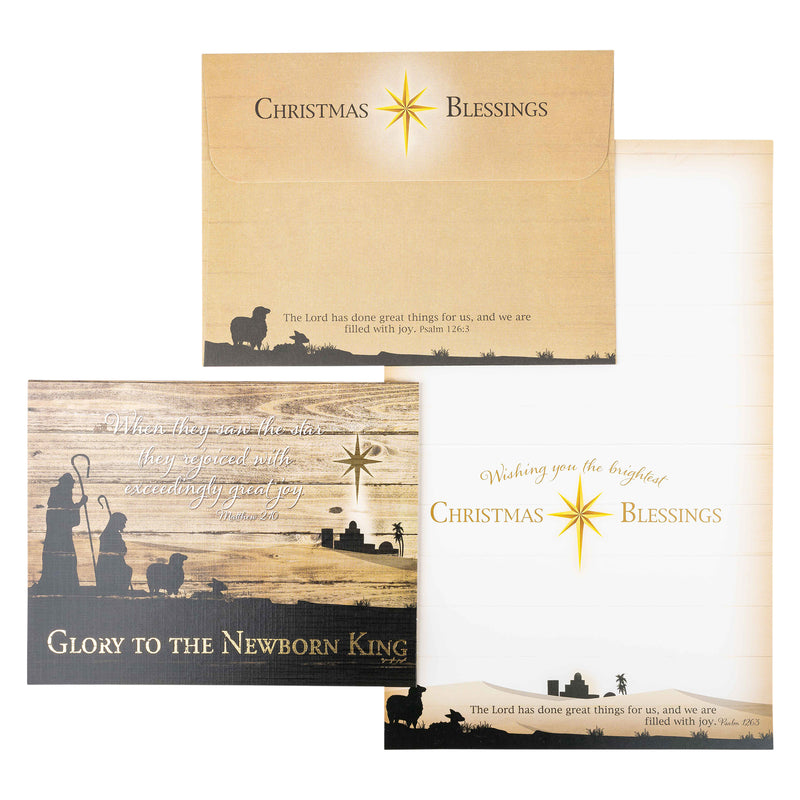 Boxed Christmas Cards: Vintage Wood Wise Men