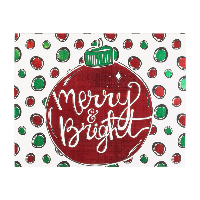 Boxed Christmas Cards: Merry & Bright Ornament