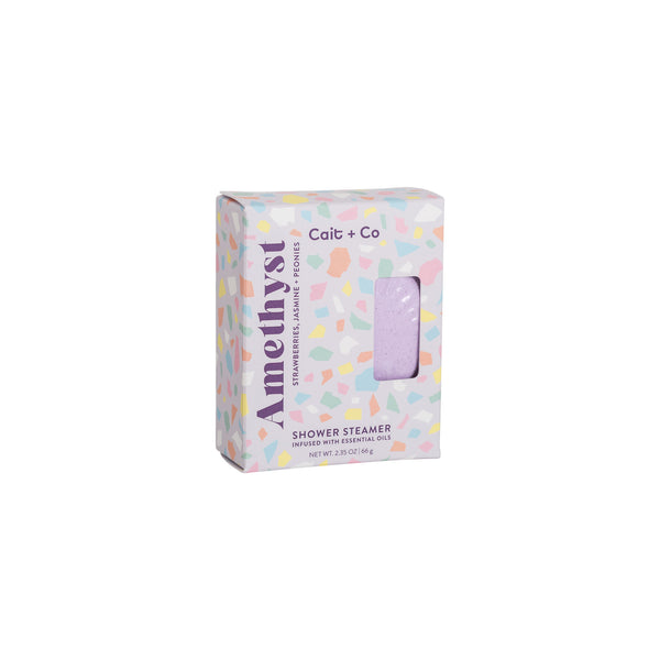 Gem Shower Steamer Cube Display - Amethyst
