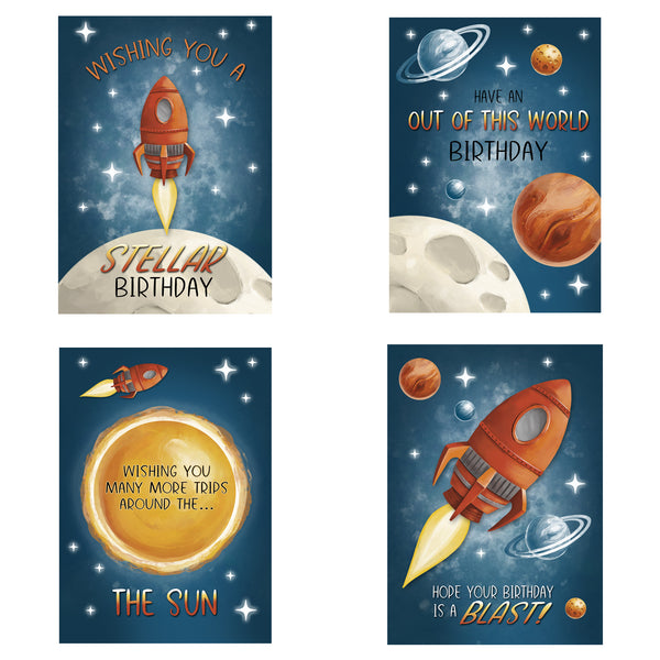 Boxed Cards: Birthday for Kids, Outer Space