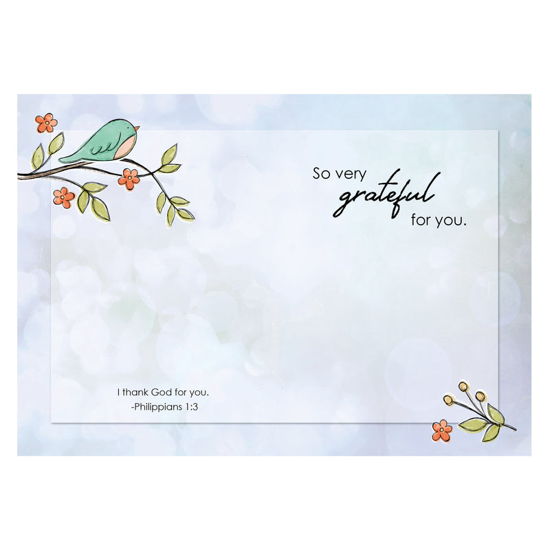 Boxed Cards: Thank you, Bird on Branch