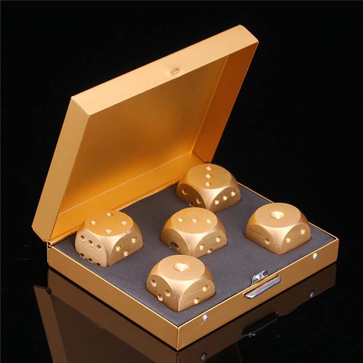Men's Brushed Stainless Dice Set Mad Man by Mad Style Wholesale