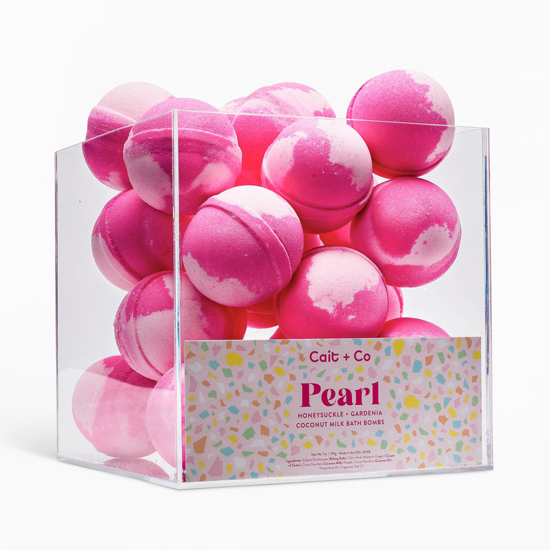 Pearl - Bath Bomb Acrylic Display Cube