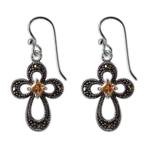 Jody Coyote Divine Swiss Marcasite with Champagne Cubic Zirconia Earring