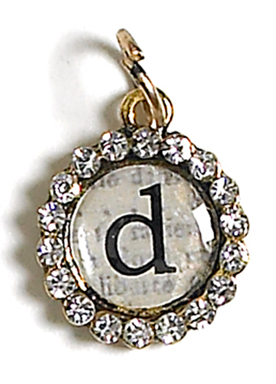 Monarch Small Letter Hanging Charm D (2 pk)