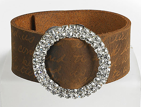 Monarch M-wide leather bracelet circle (2 pk)