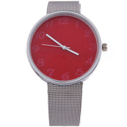 Red M/S Mesh Band Watch