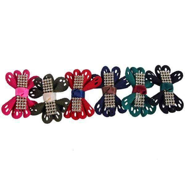 Diamante Hair Bow Clips 12 Piece,Hats and Hair,Mad Style, by Mad Style