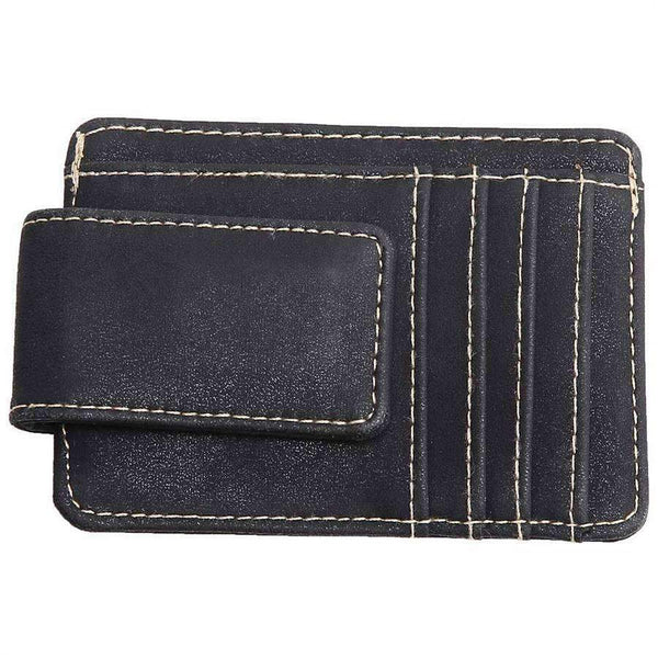 Thin Billfold Vintage Wallet Men Money Clips Genuine Leather Clamp for  Money Holder Credit Card Case Cash Clip 12 Card Pocket