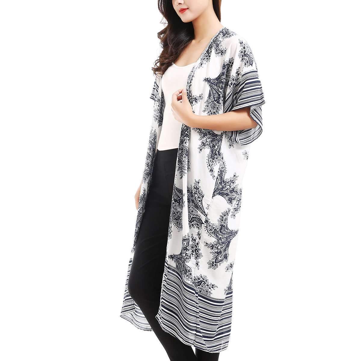 MonoChrome Kimono,Outerwear,Mad Style, by Mad Style